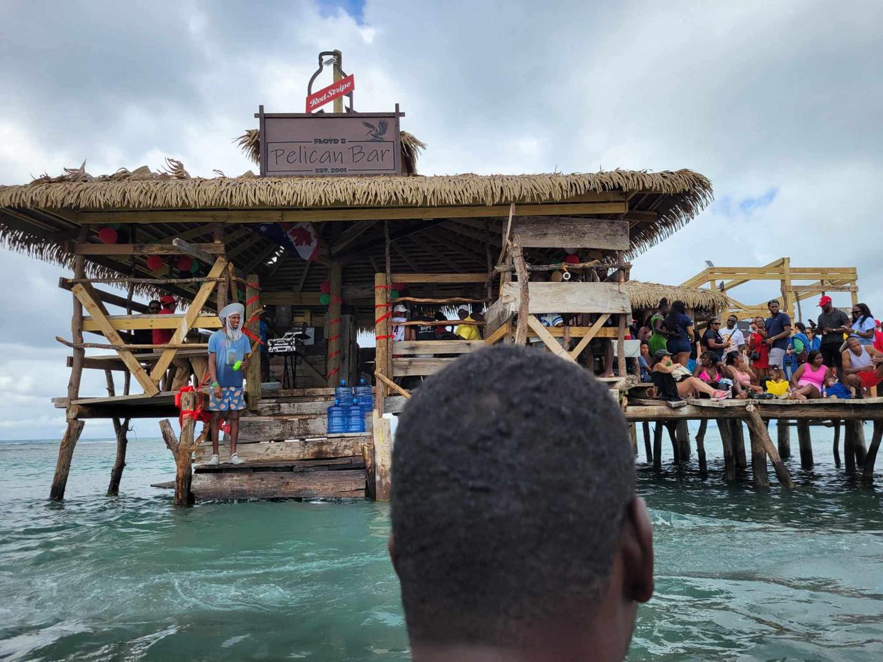 Guests gathered at Floyd's Pelican Bar