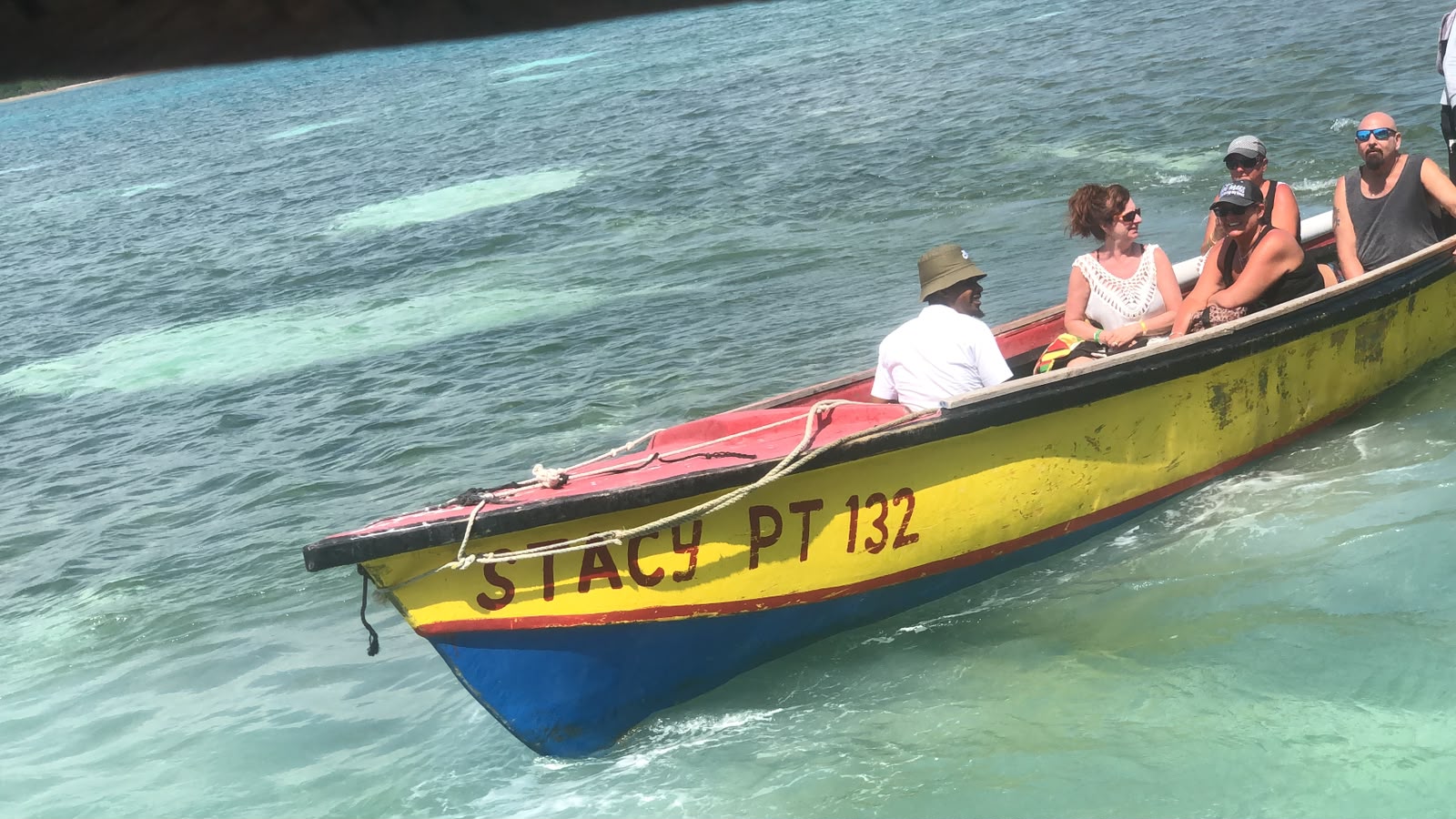 Guests riding the boat to Pelican Bar